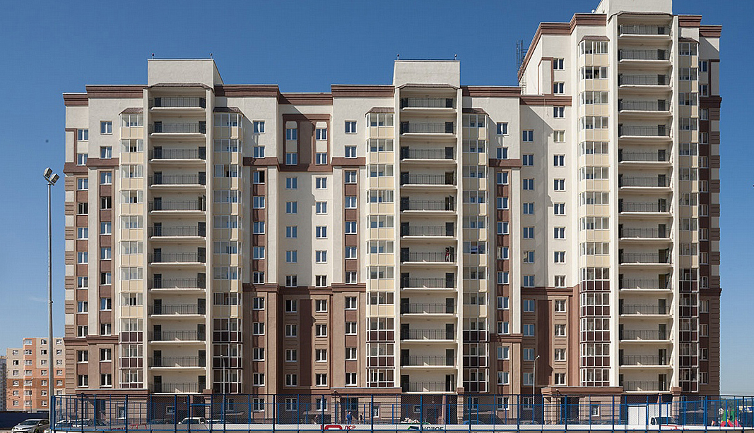 Новое Домодедово. Фото облицовки зданий