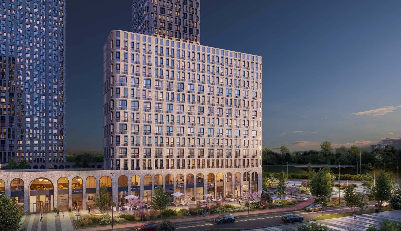 ЖК Адмирал. Вид на комплекс со стороны дороги