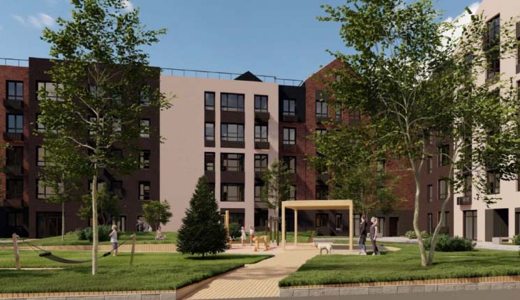 ЖК Апрелевка Клаб. Дворовая территория