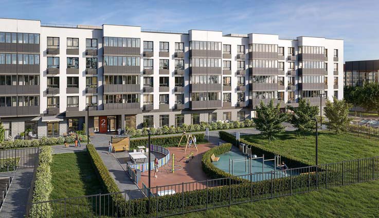 ЖК Базаева 11. Внутренний двор