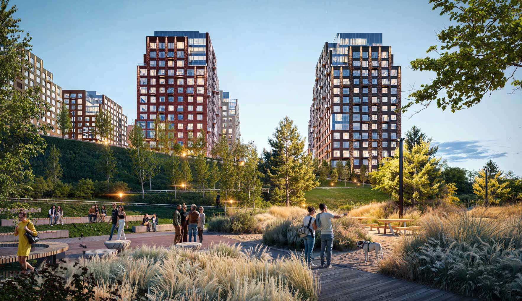 ЖК Бунинская набережная. Прогулочная зона