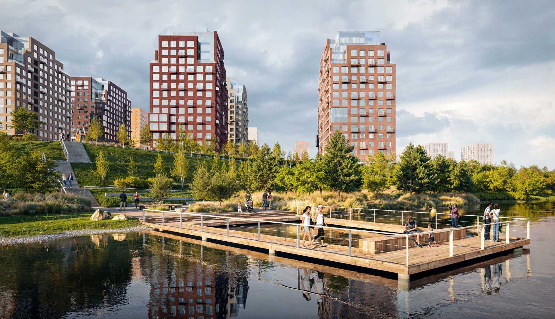 ЖК Бунинская набережная. Пруд