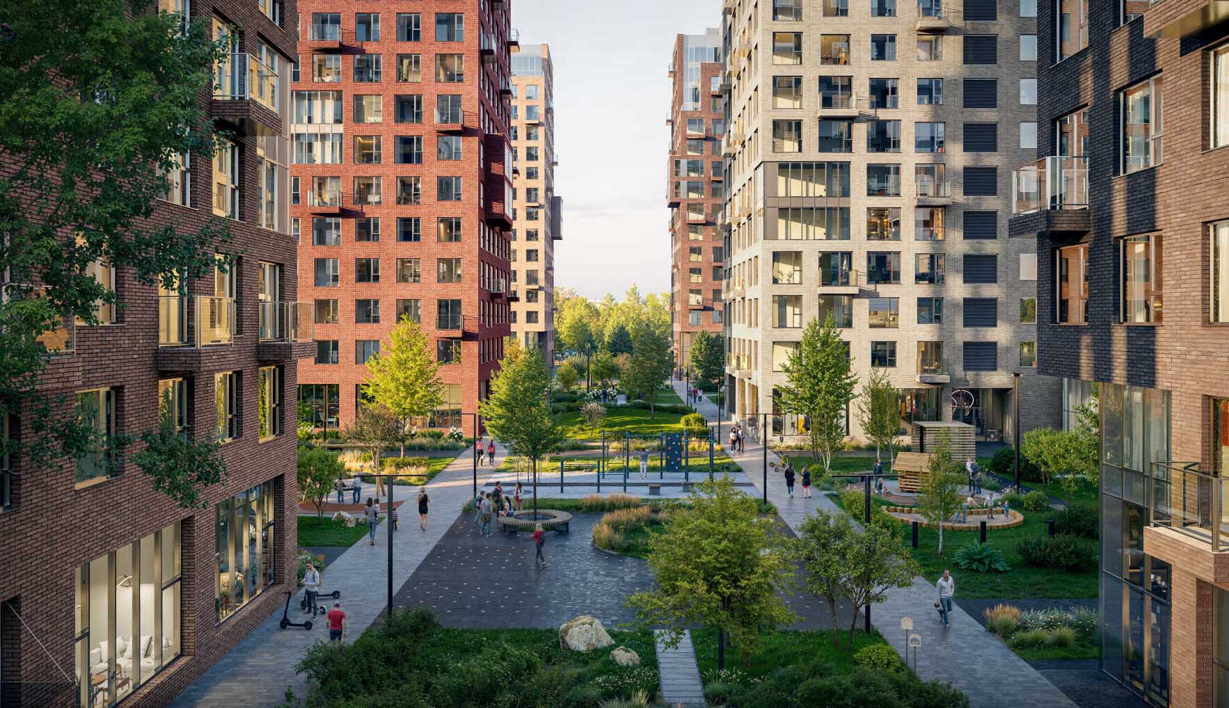 ЖК Бунинская набережная. Внутренний двор