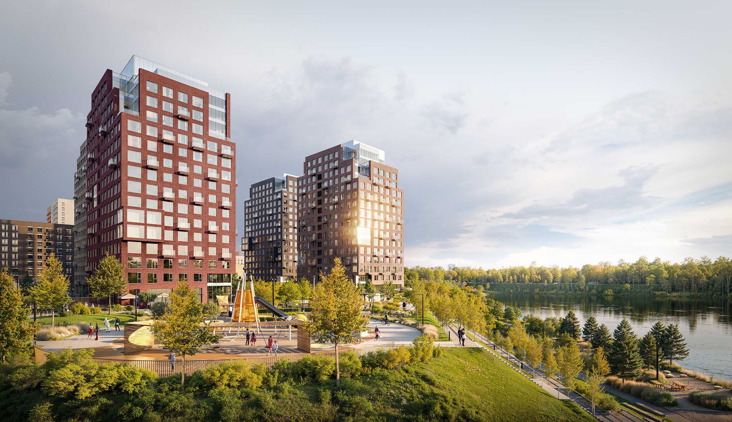 ЖК Бунинская набережная. Придомовая территория