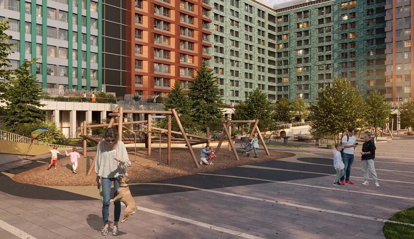 ЖК Яркий квартал Инджой. двор