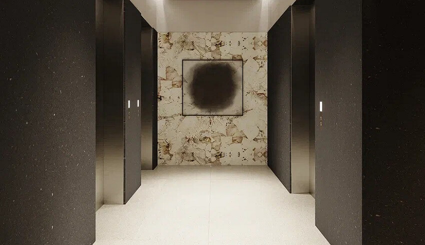 ЖК Яркий квартал Инджой. лифтовый холл