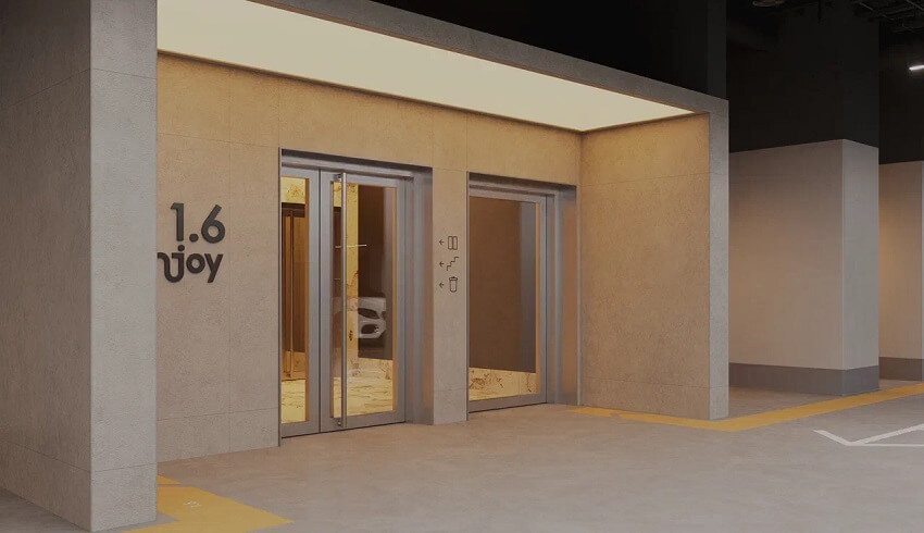 ЖК Яркий квартал Инджой. отделка лобби