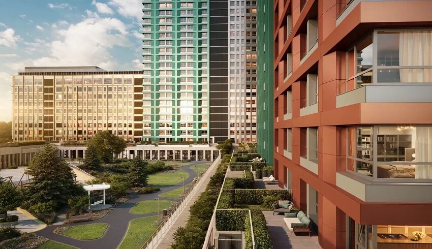 ЖК Яркий квартал Инджой. яркая архитектура