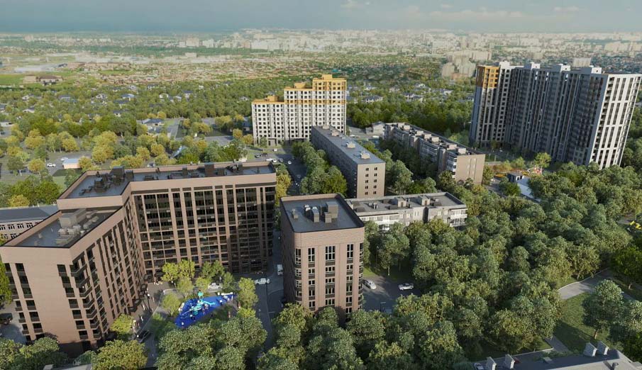 ЖК Крекшино парк. Общий вид на комплекс