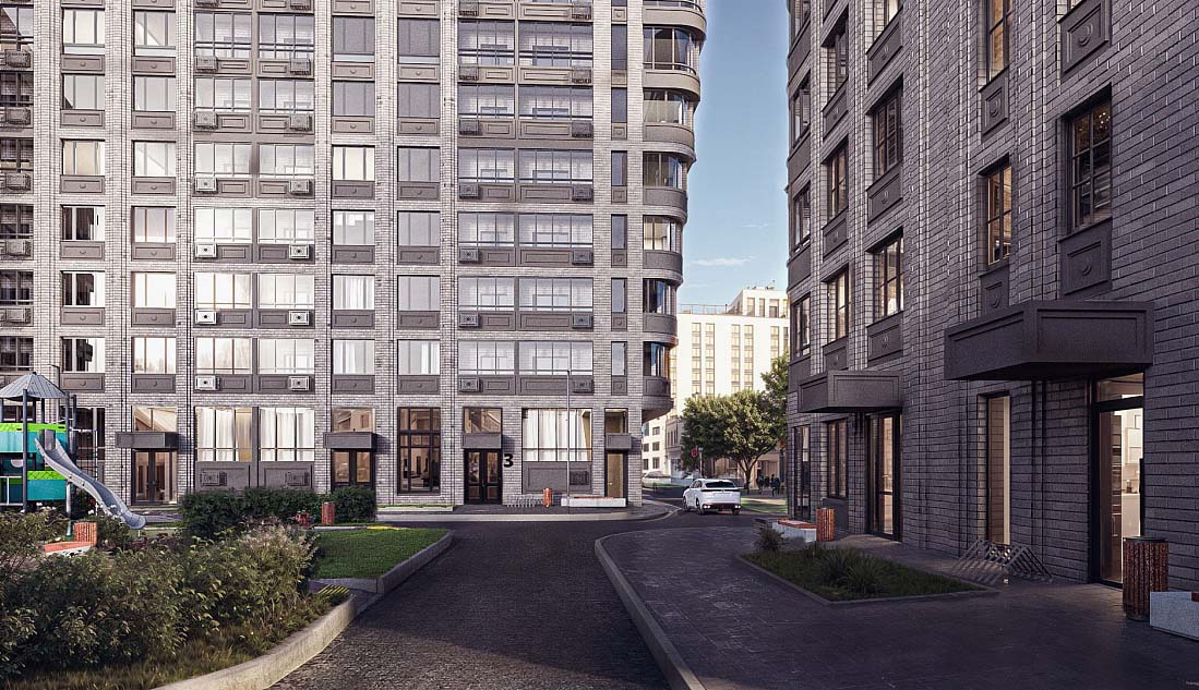 ЖК Крекшино парк. Дворовая территория