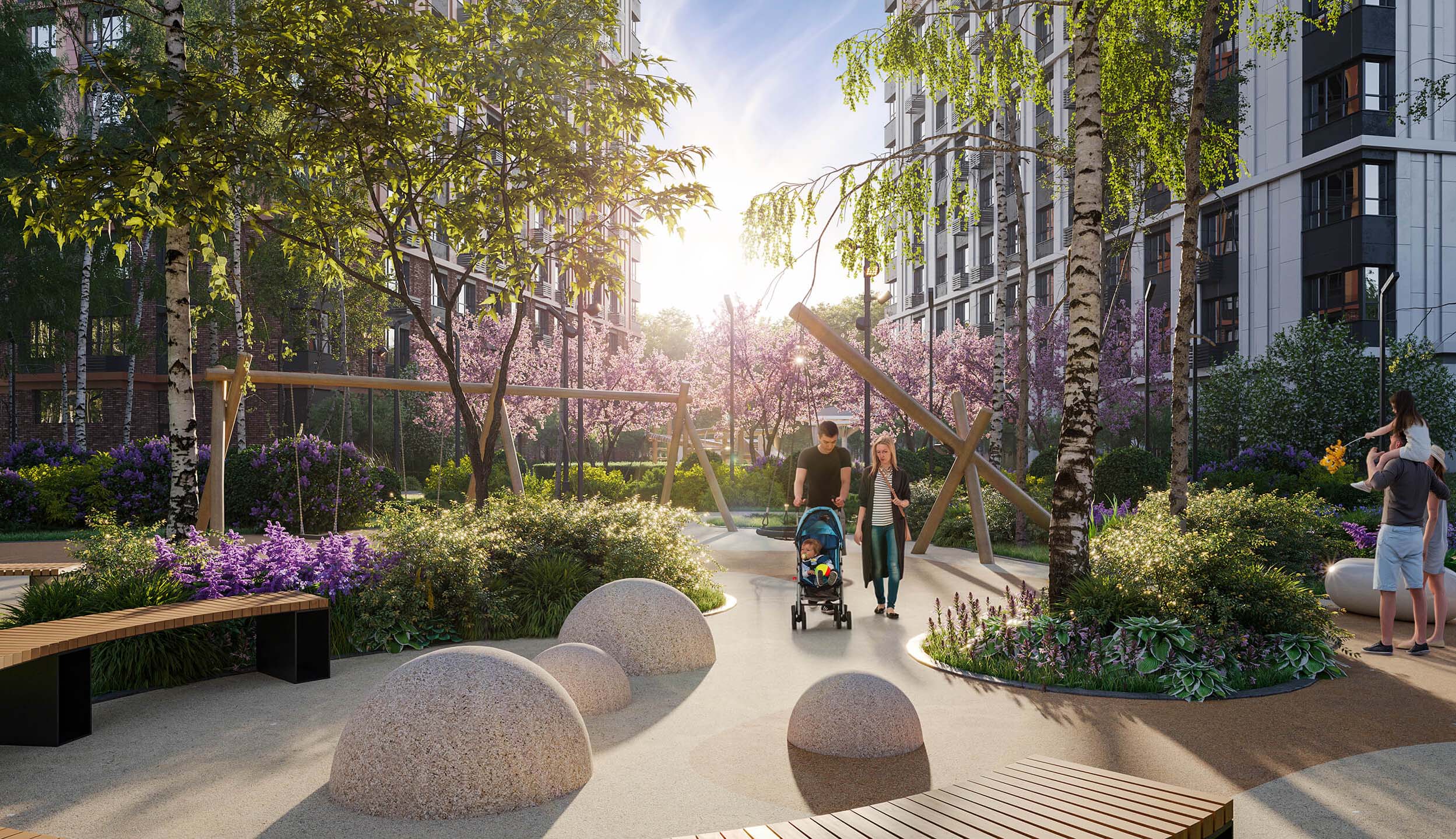 ЖК Лесная Коллекция. Прогулочная зона