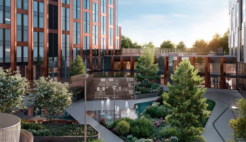 жк АУРА. внутренний двор