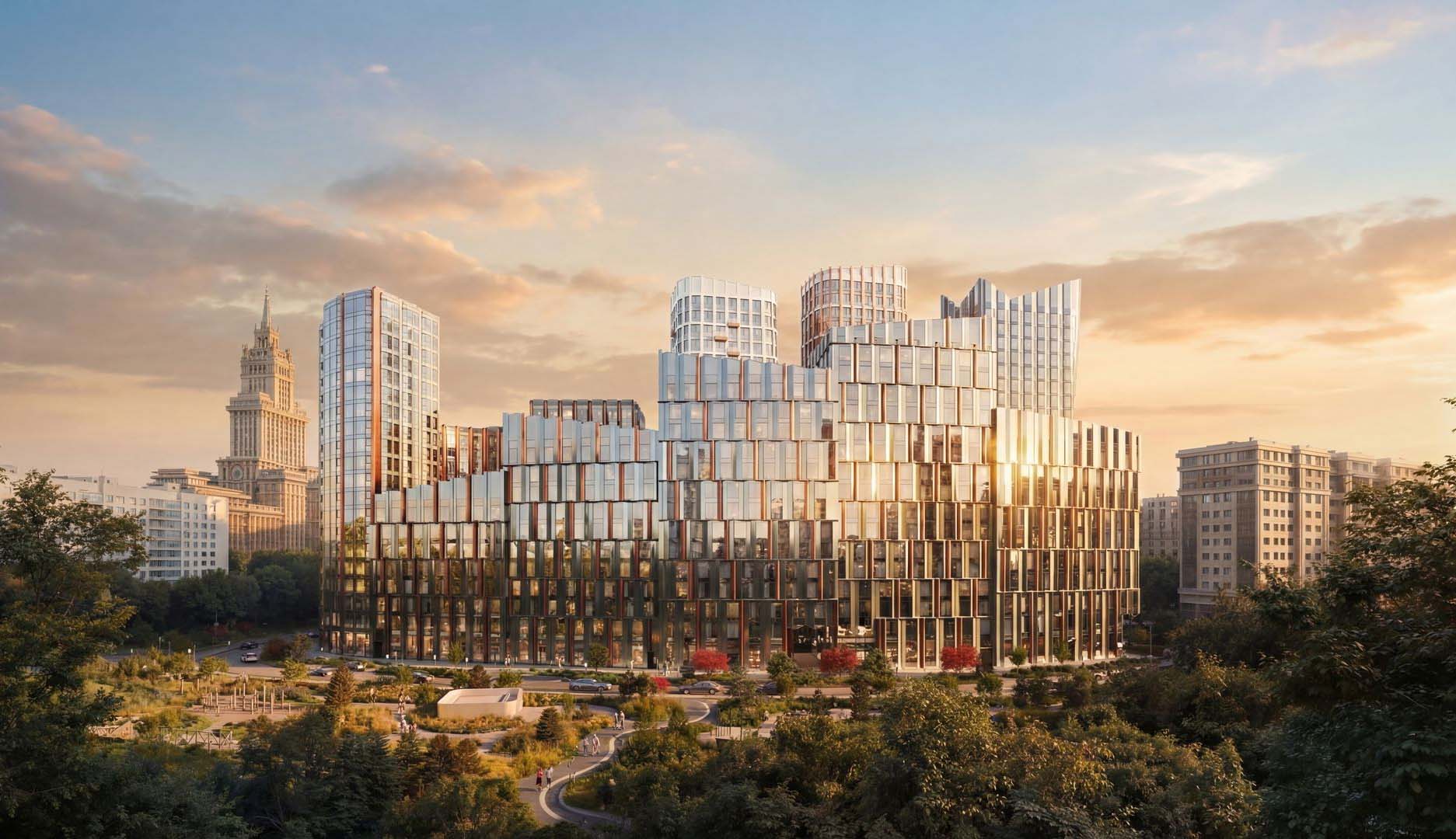 ЖК Мастерс. Вид на комплекс