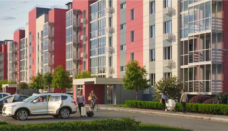 ЖК Новый Благодар. Вход в подъезд