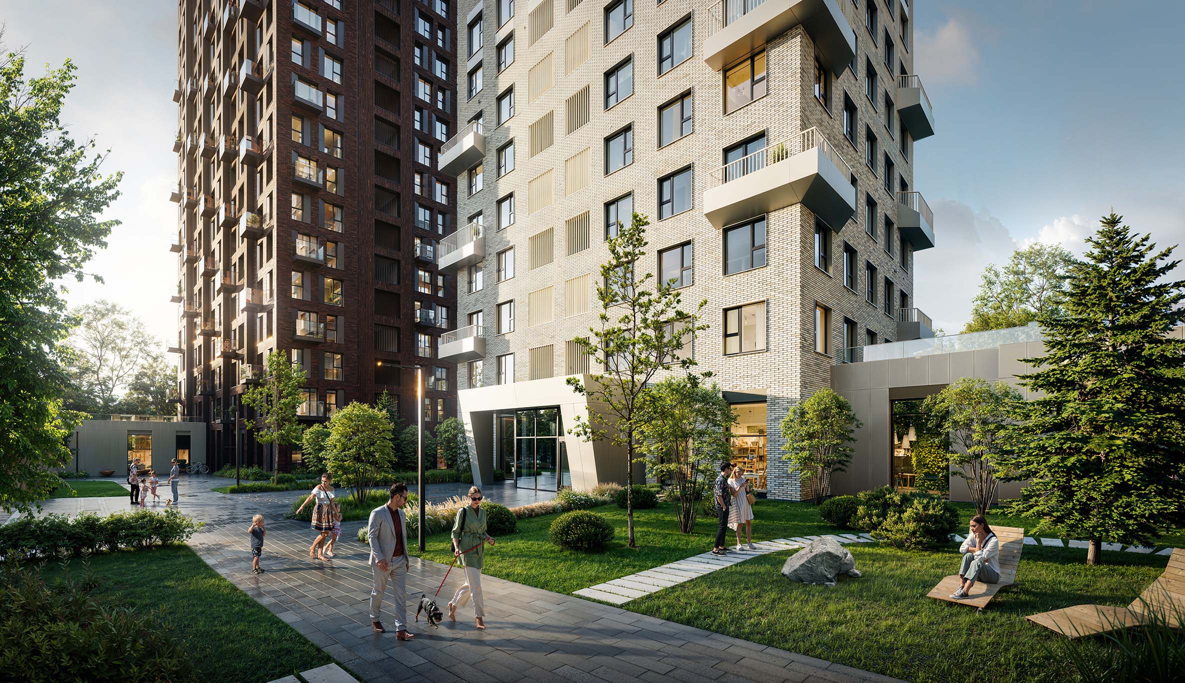 ЖК Онежский Вал. дворовая территория