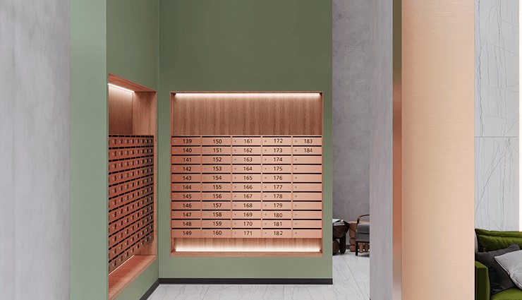 ЖК Отлично. Зона почтовых ящиков