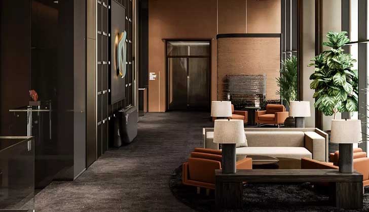 ЖК Рождественка 8. Входное лобби