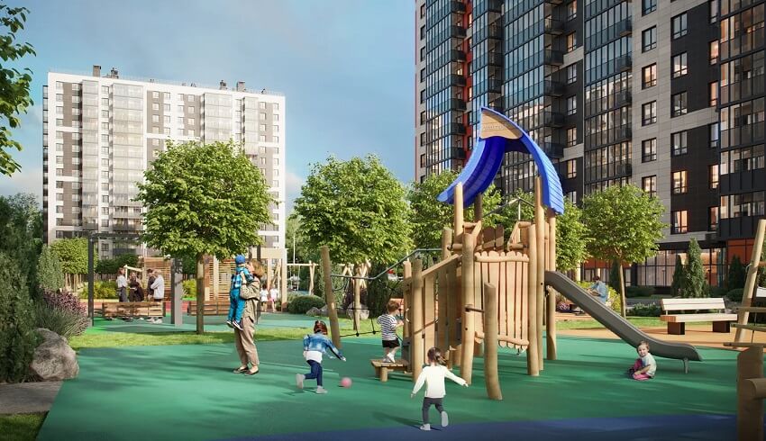 жк Северный квартал. детская площадка