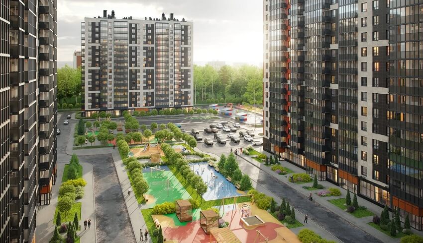 жк Северный квартал. вид на двор