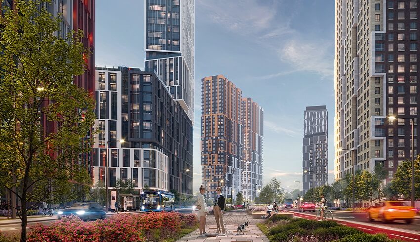 жк Событие. прогулочная зона