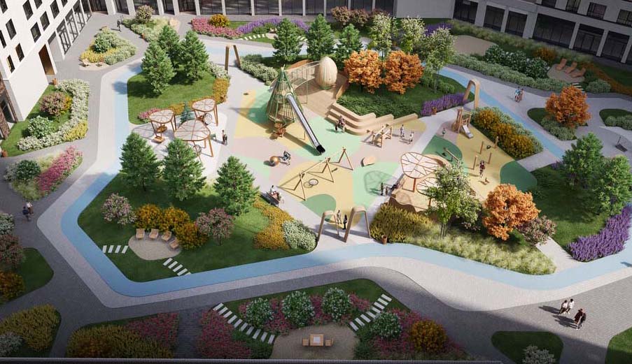 ЖК Страна. Парковая. Внутренняя территория