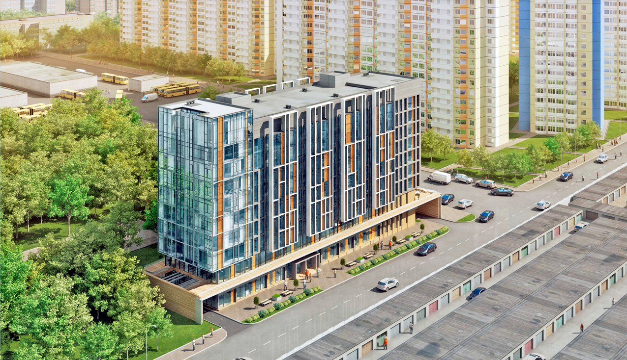 ЖК Янтарь apartments. Фото с высоты птичьего полета