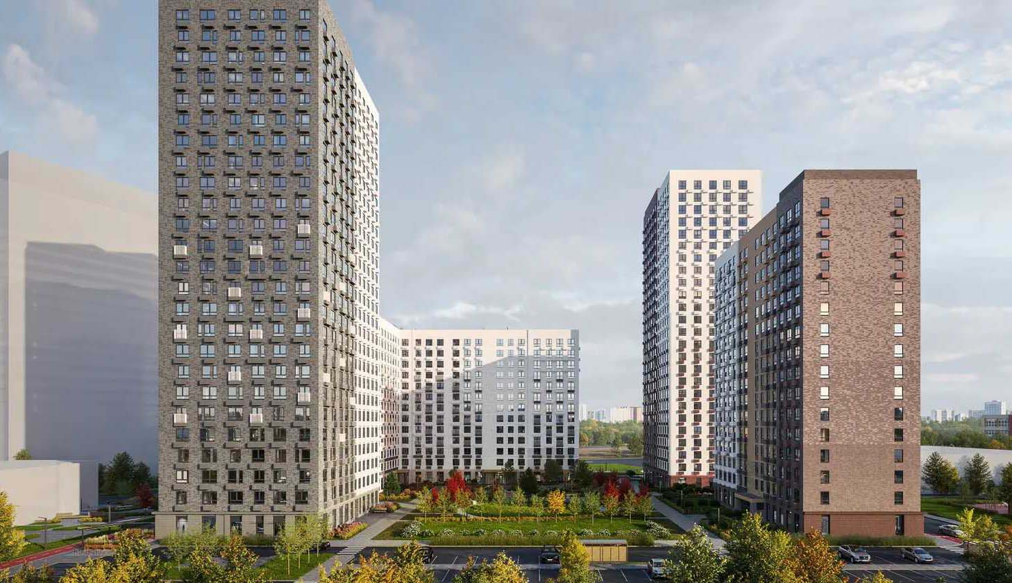 ЖК Яуза Парк Мытищи. Дворовая территория