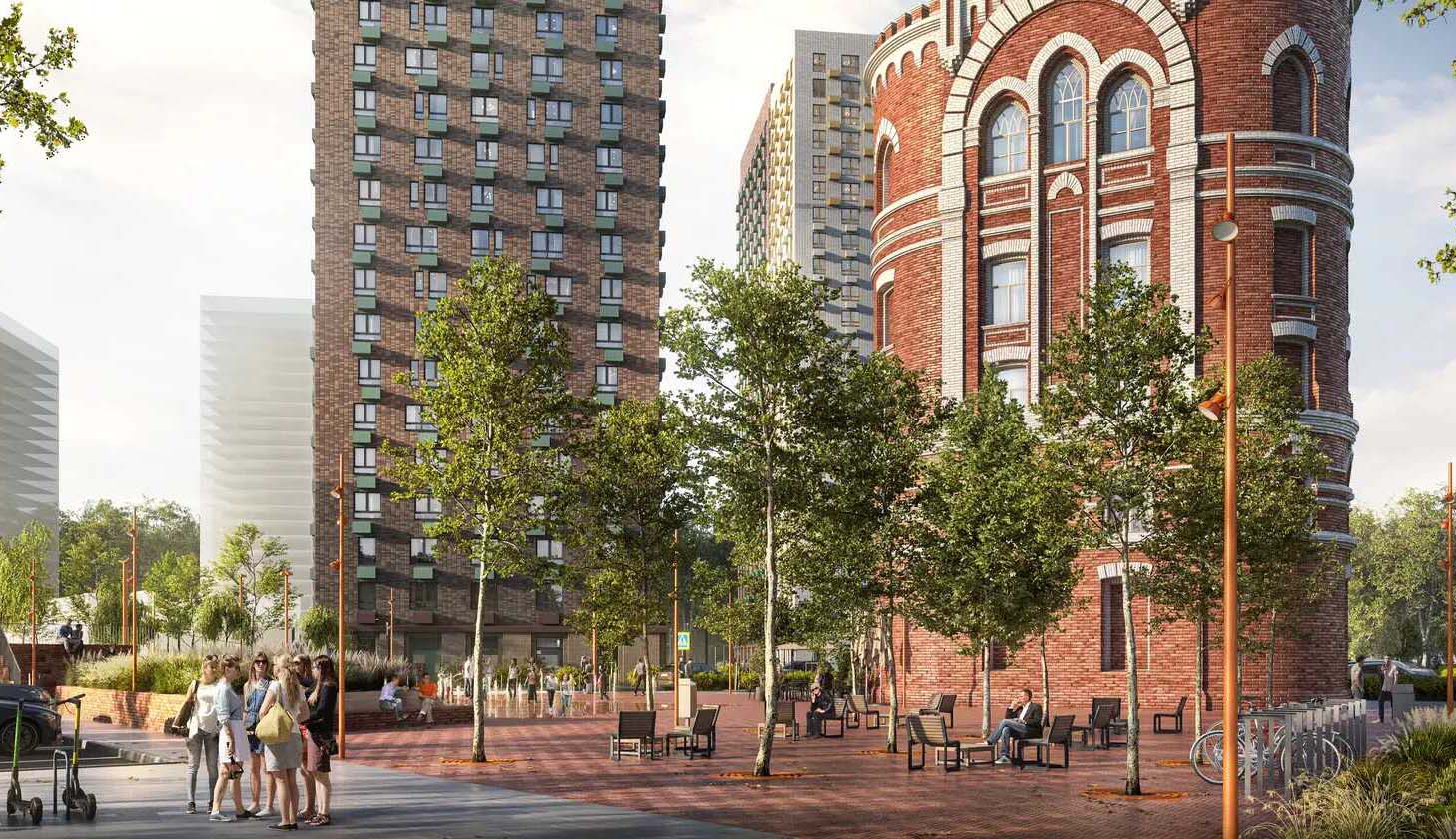 ЖК Яуза Парк Мытищи. Придомовая территория