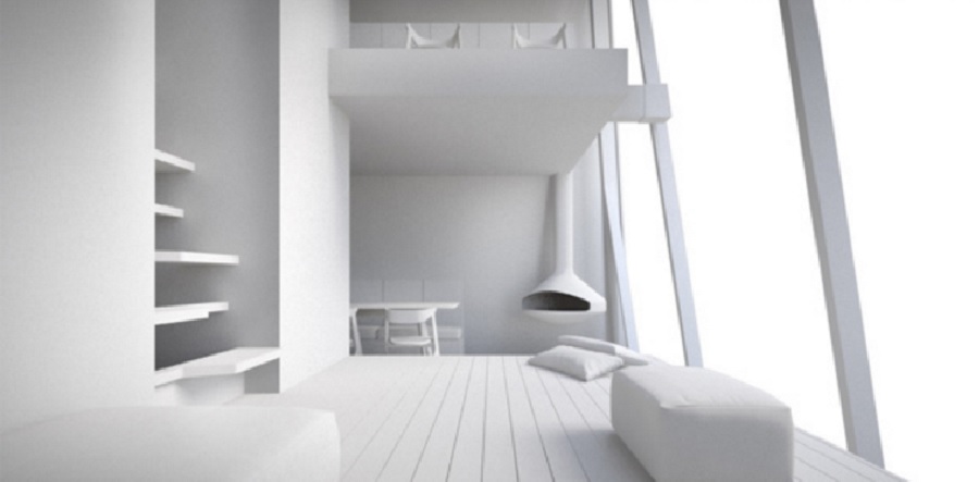 интерьер дом в лесу