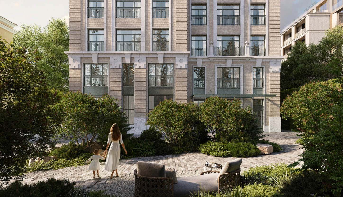 ЖК Clos 17. Внутредомовая территория