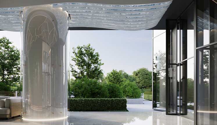 ЖК Ice Towers. Вход в корпус