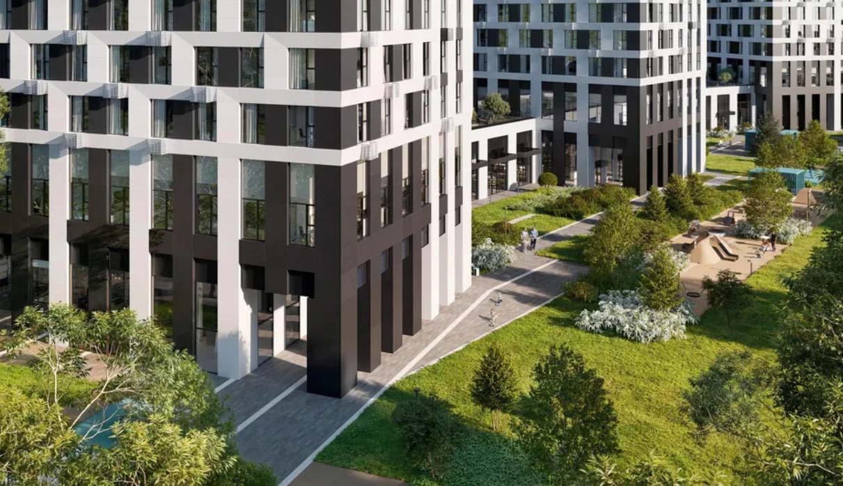 ЖК Level Войковская. Внутредворовая территория