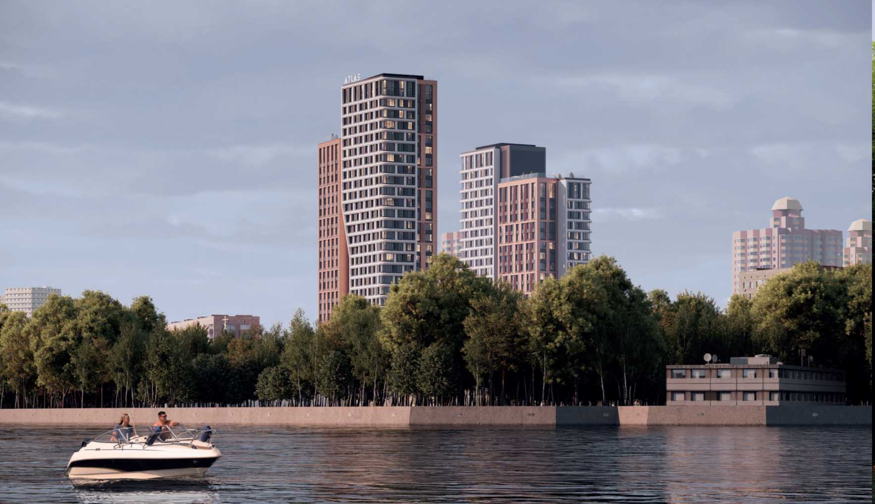 ЖК U2. Вид со стороны реки