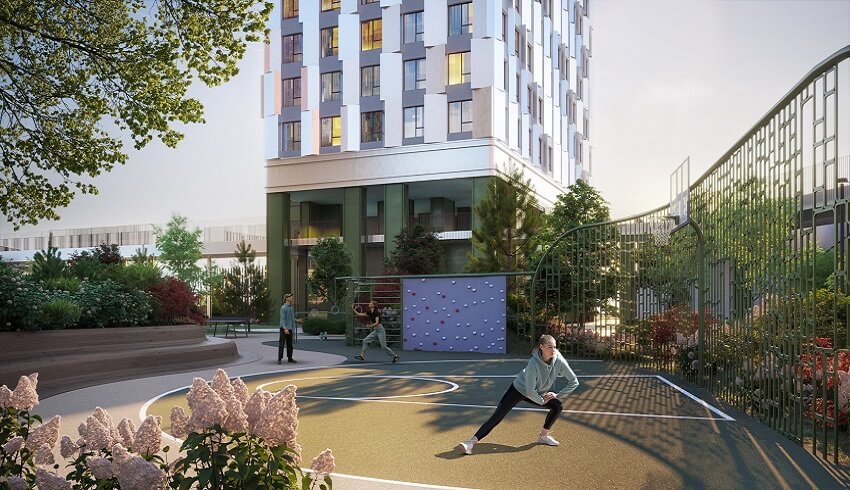 ЖК ULTIMAcity. спортивная площадка